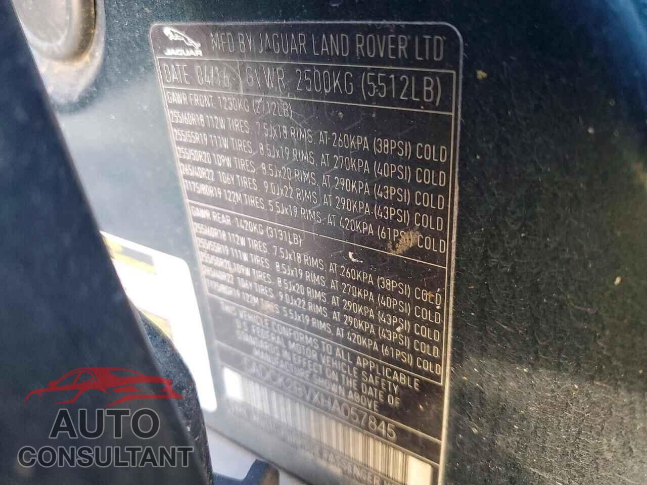 JAGUAR F-PACE 2017 - SADCK2BVXHA057845
