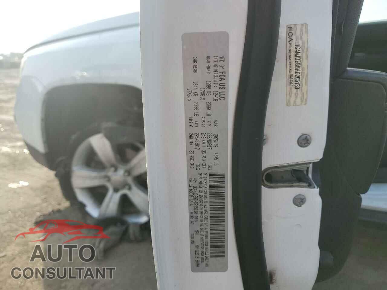 JEEP COMPASS 2017 - 1C4NJDEB5HD205130