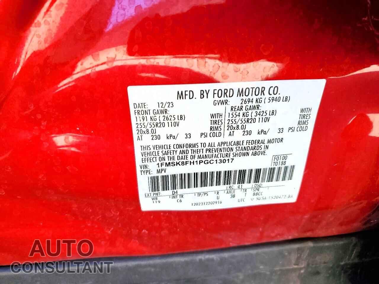 FORD EXPLORER 2023 - 1FMSK8FH1PGC13017