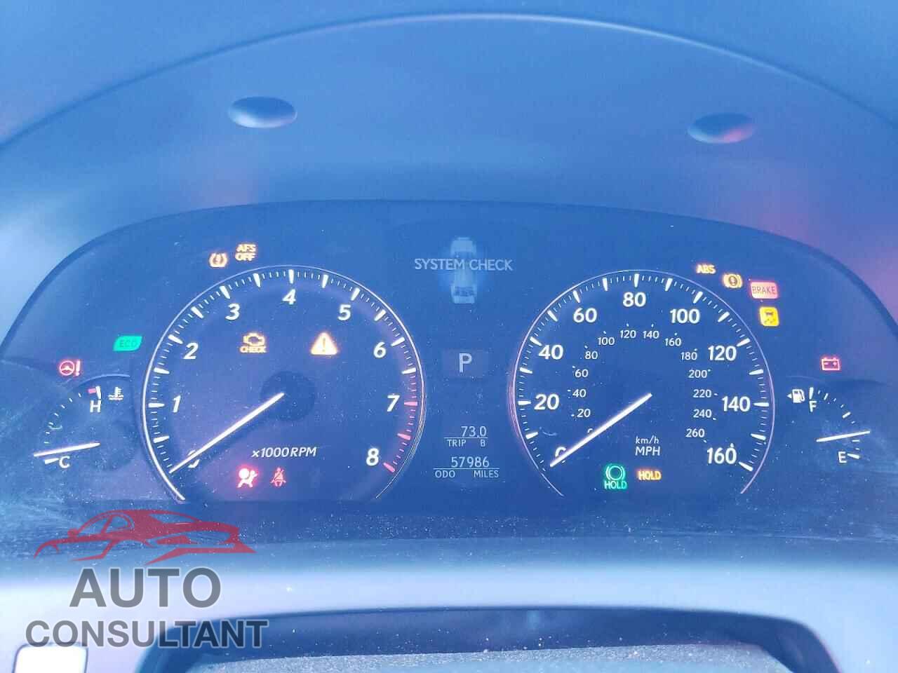 LEXUS LS 460 2010 - JTHBL5EF3A5100655