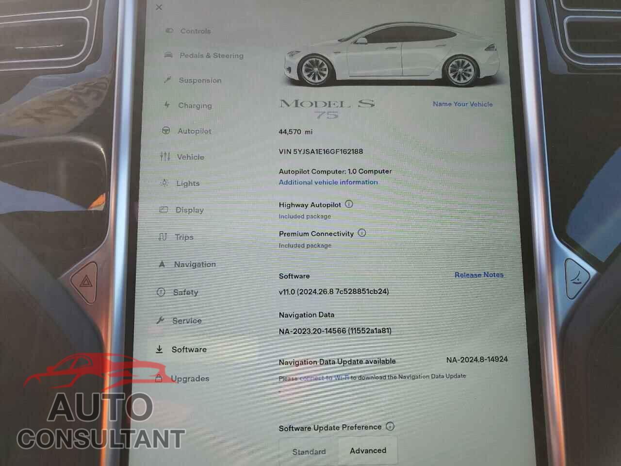 TESLA MODEL S 2016 - 5YJSA1E16GF162188