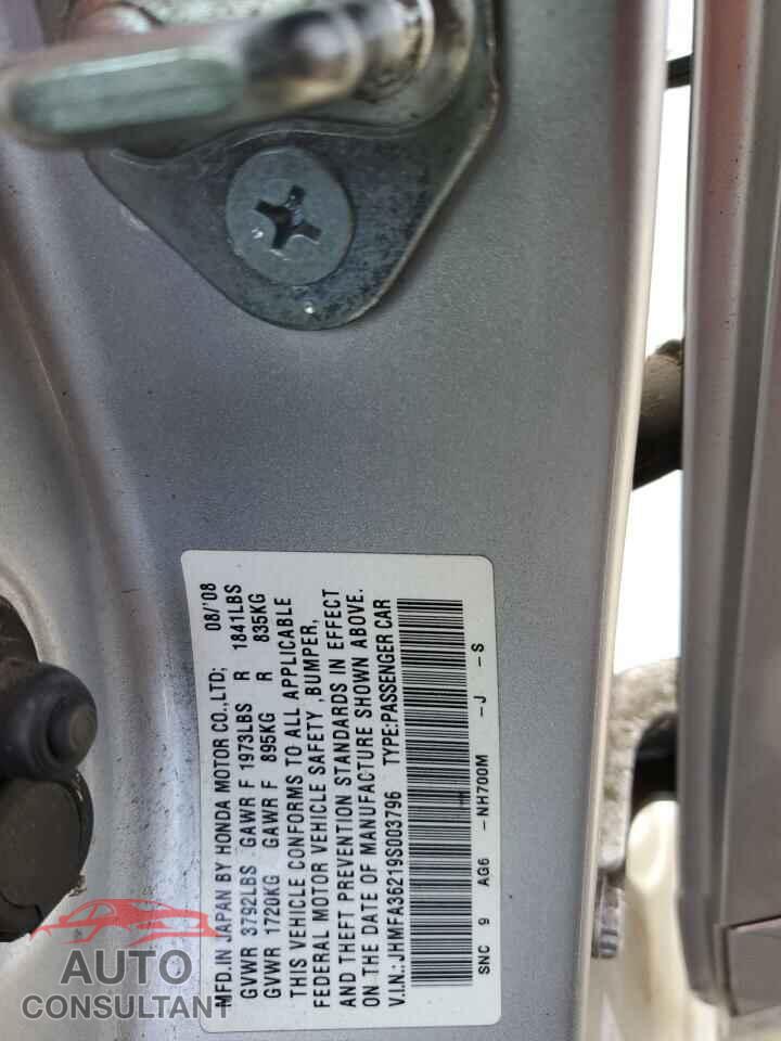 HONDA CIVIC 2009 - JHMFA36219S003796