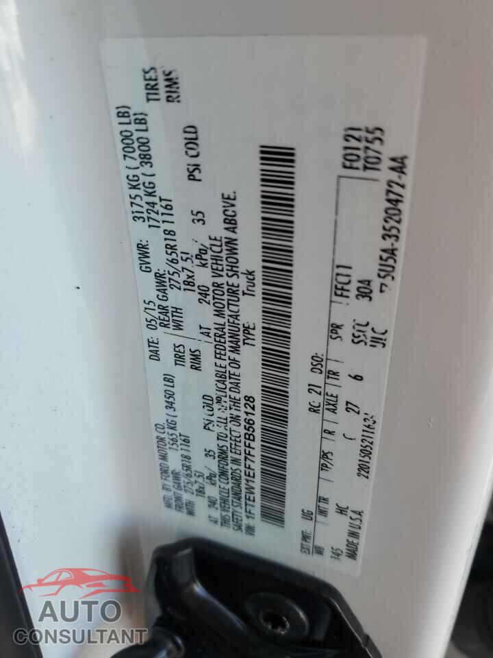 FORD F-150 2015 - 1FTEW1EF7FFB56128