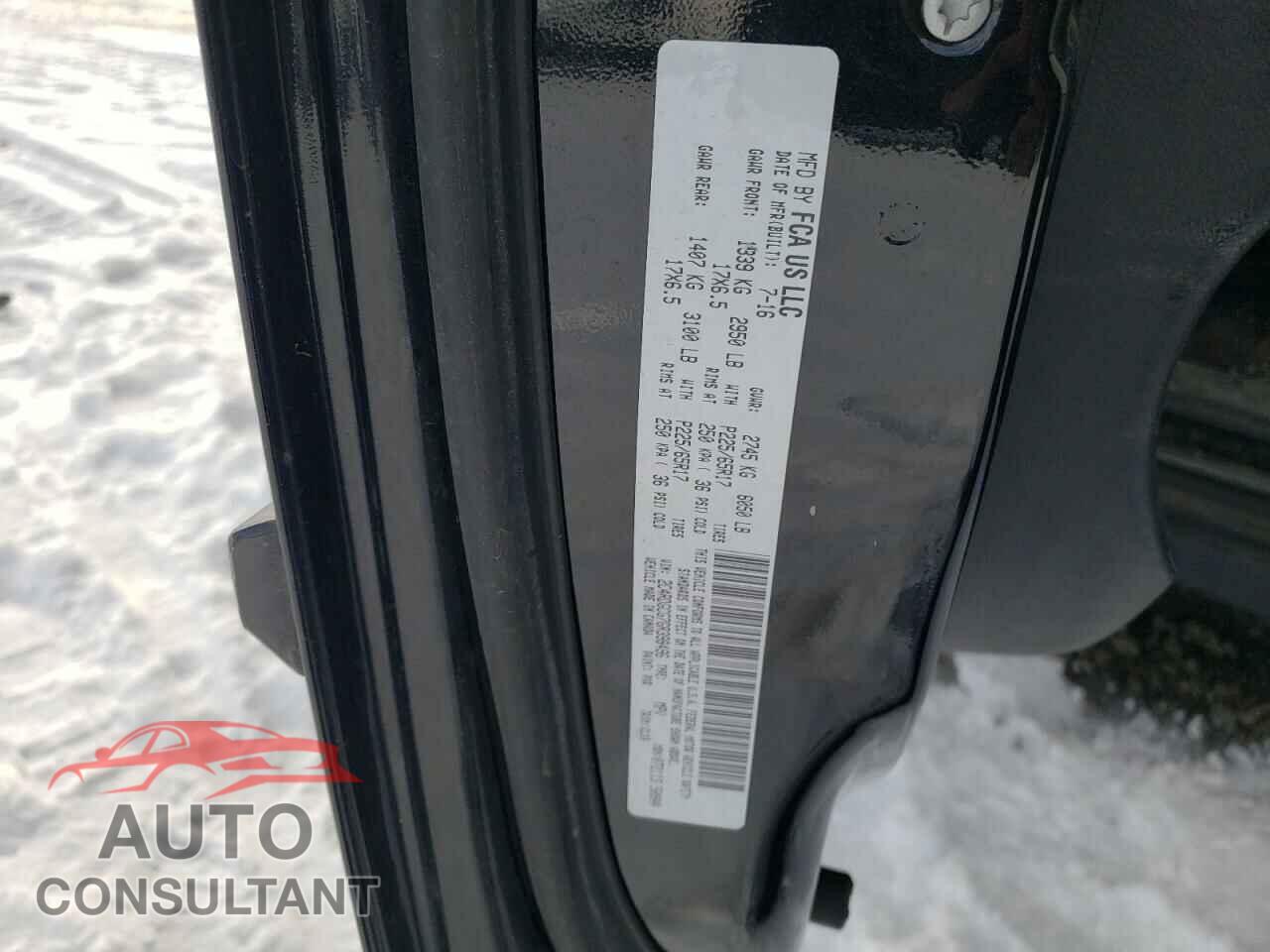 DODGE CARAVAN 2016 - 2C4RDGCG7GR398496