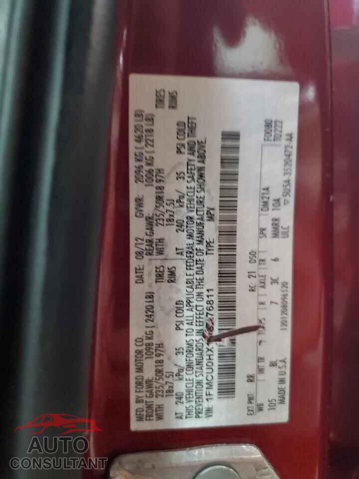 FORD ESCAPE 2013 - 1FMCU0HX1DUA76811
