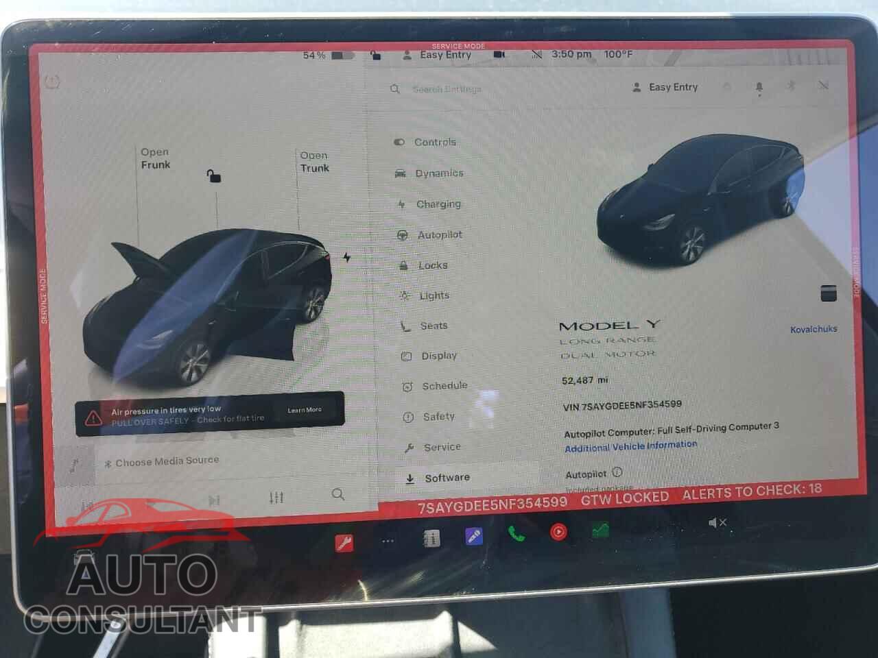 TESLA MODEL Y 2022 - 7SAYGDEE5NF354599