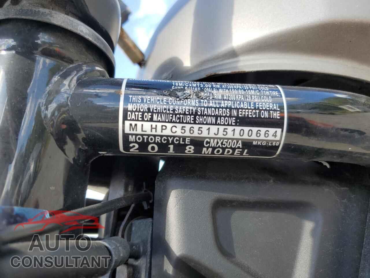 HONDA CM CYCLE 2018 - MLHPC5651J5100664