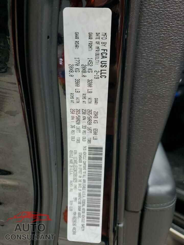 DODGE DURANGO 2019 - 1C4RDJEG3KC691825