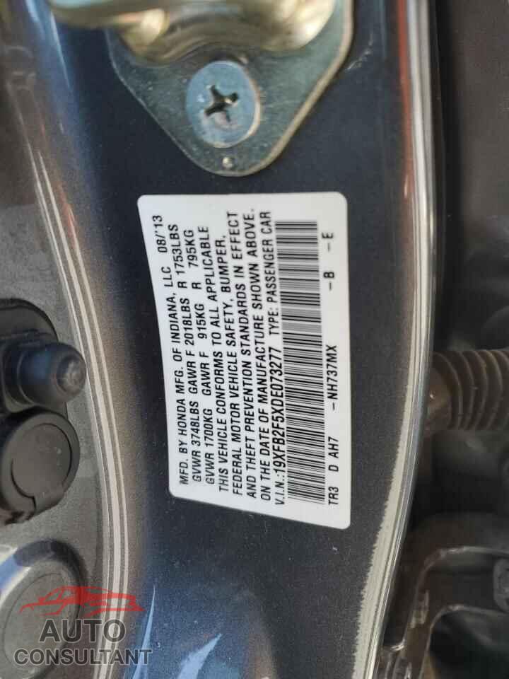 HONDA CIVIC 2013 - 19XFB2F5XDE073277