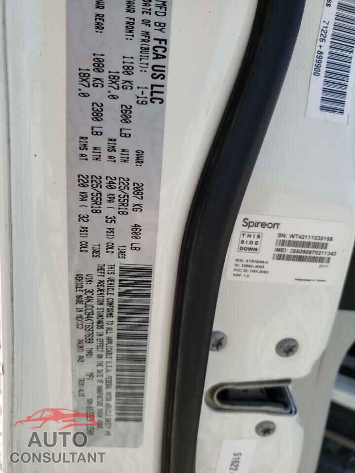 JEEP COMPASS 2019 - 3C4NJDCB4KT697699