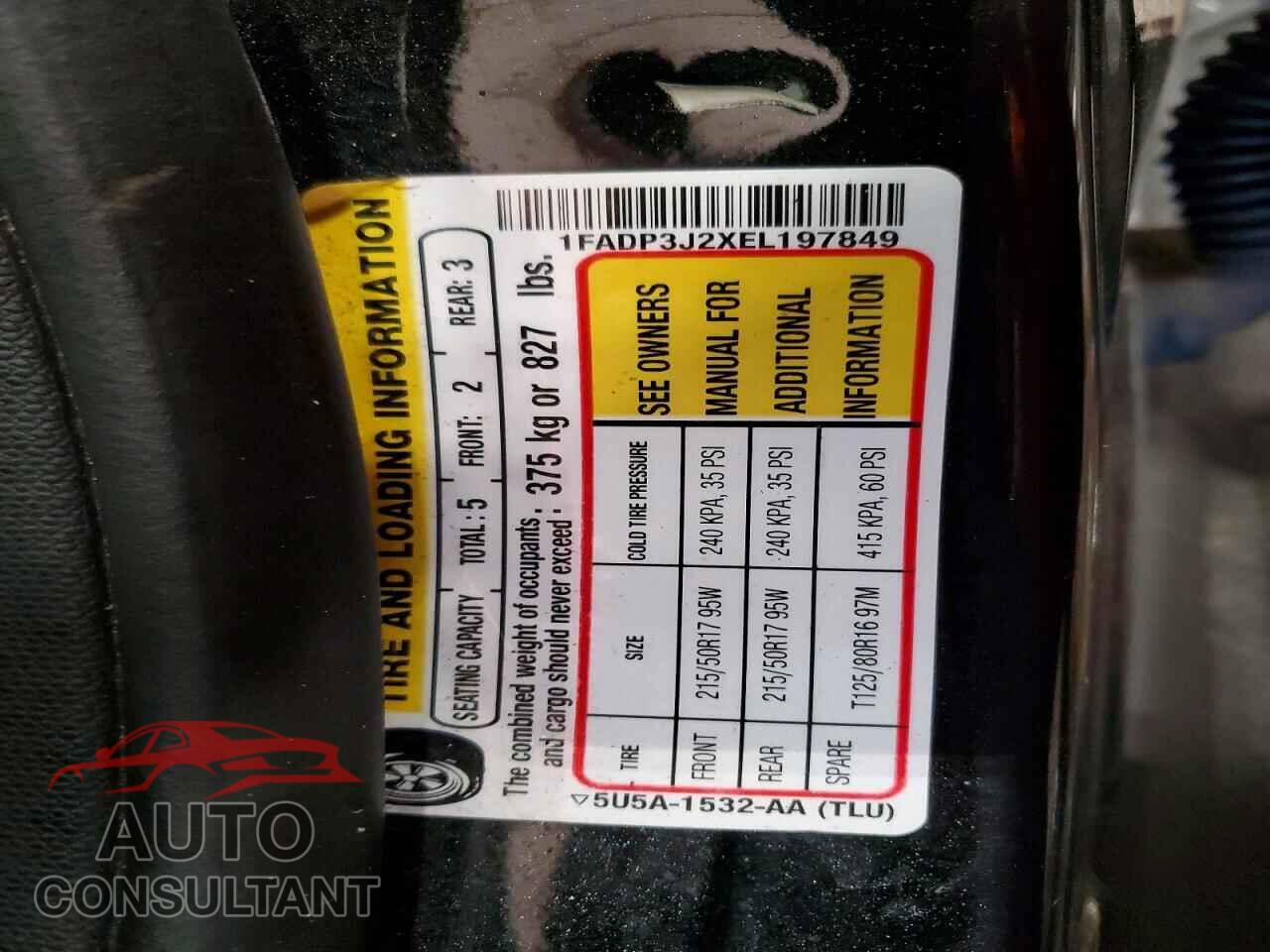 FORD FOCUS 2014 - 1FADP3J2XEL197849