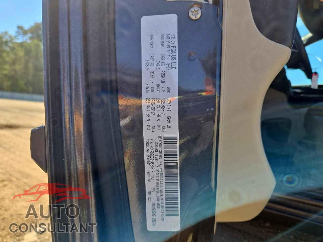 DODGE CARAVAN 2017 - 2C4RDGCG6HR860516