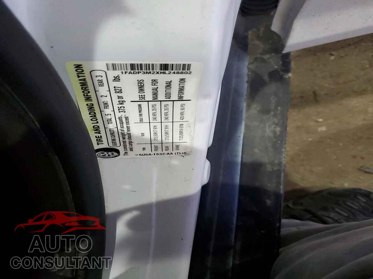 FORD FOCUS 2017 - 1FADP3M2XHL248802