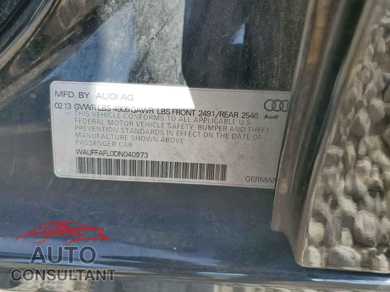 AUDI A4 2013 - WAUFFAFL0DN040973