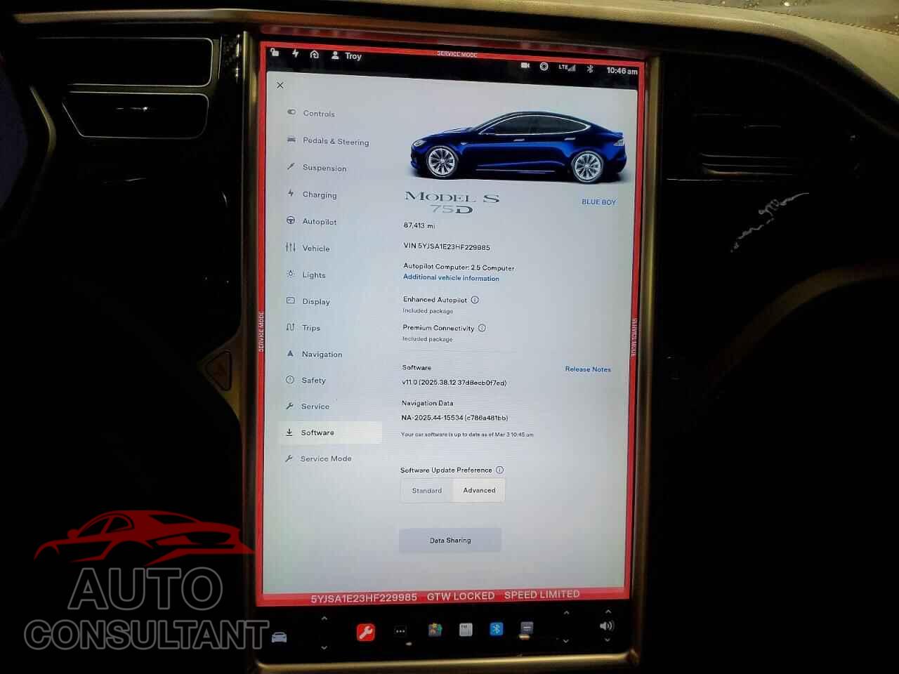 TESLA MODEL S 2017 - 5YJSA1E23HF229985