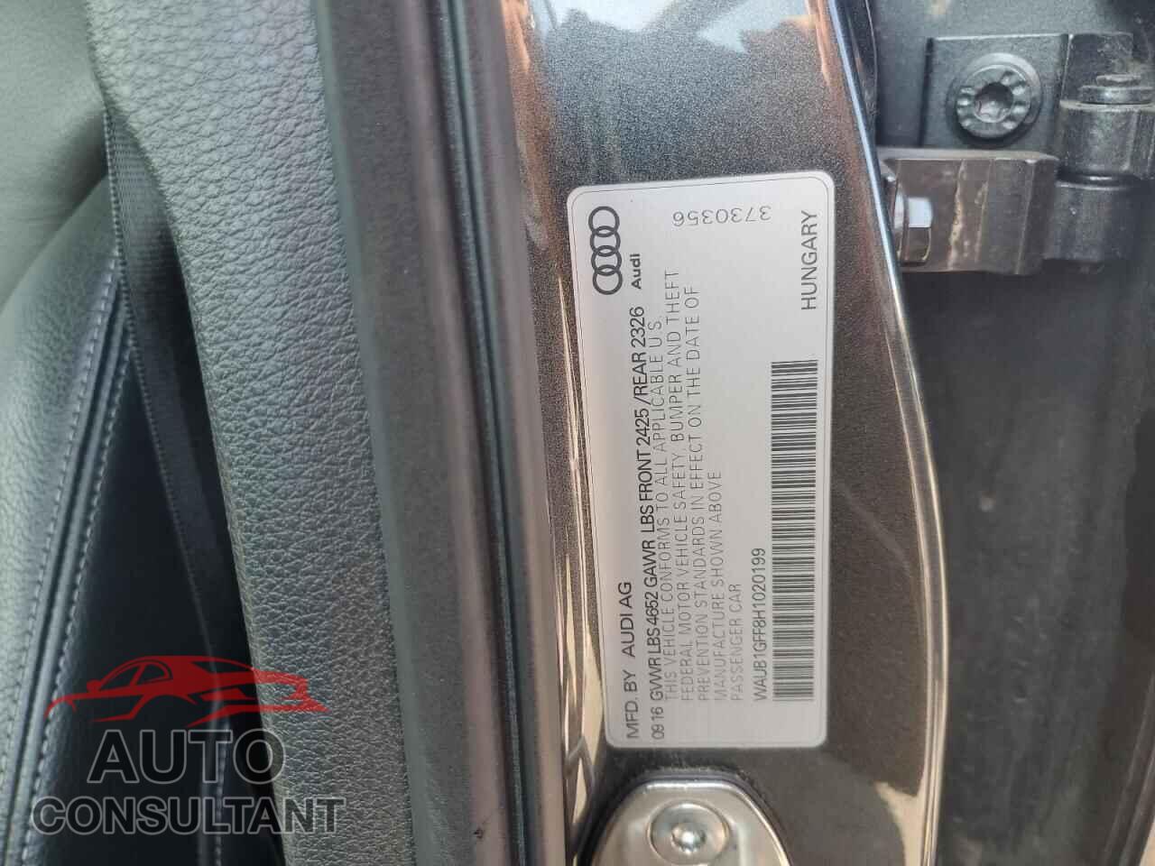 AUDI S3 2017 - WAUB1GFF8H1020199