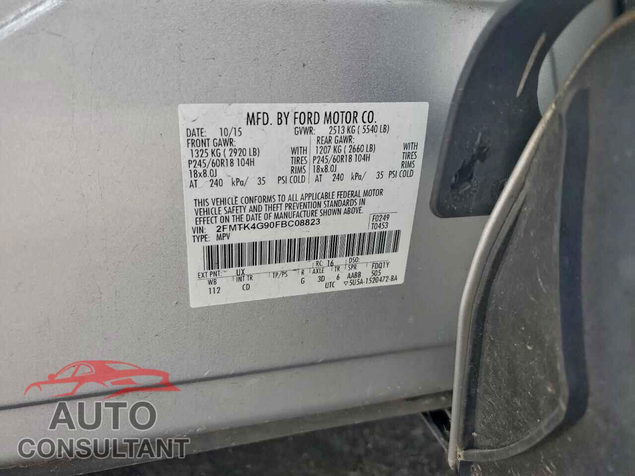 FORD EDGE 2015 - 2FMTK4G90FBC08823