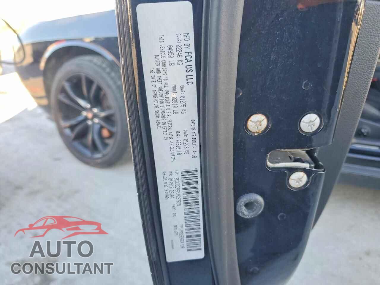 DODGE CHALLENGER 2018 - 2C3CDZAG2JH287859