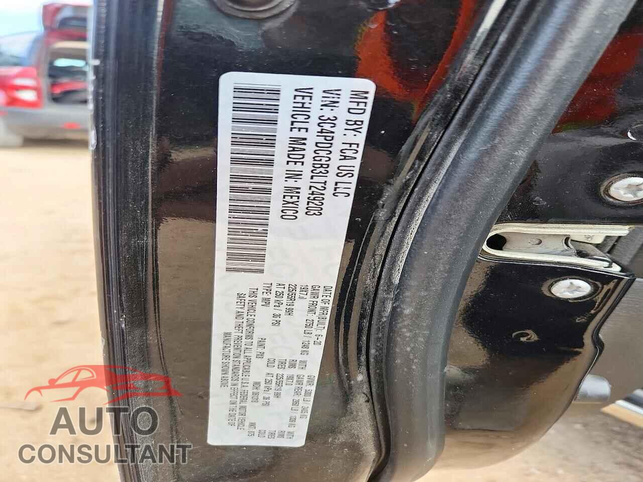 DODGE JOURNEY 2020 - 3C4PDCGB3LT249203