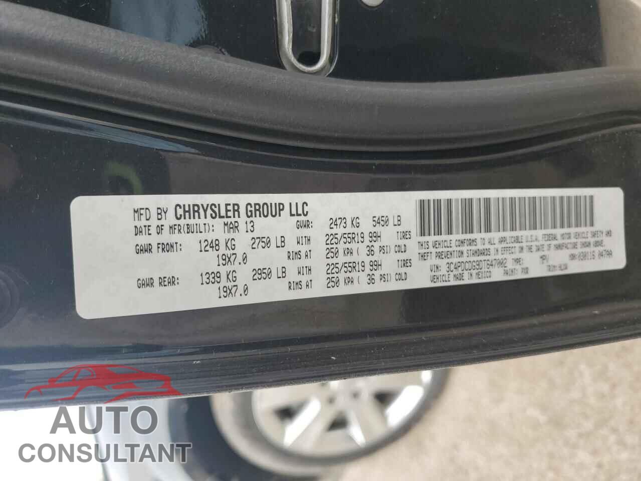 DODGE JOURNEY 2013 - 3C4PDCDG9DT647002