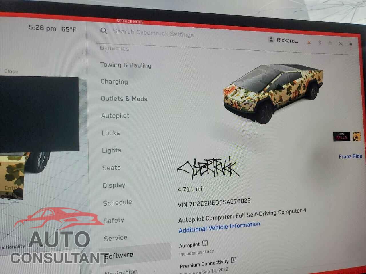 TESLA CYBERTRUCK 2025 - 7G2CEHED6SA076023