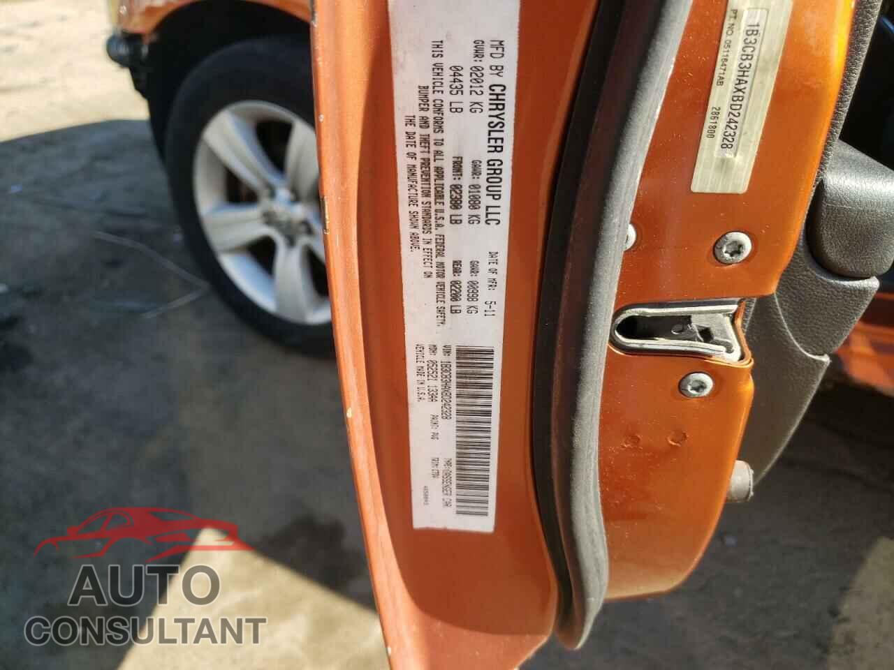 DODGE CALIBER 2011 - 1B3CB3HAXBD242328