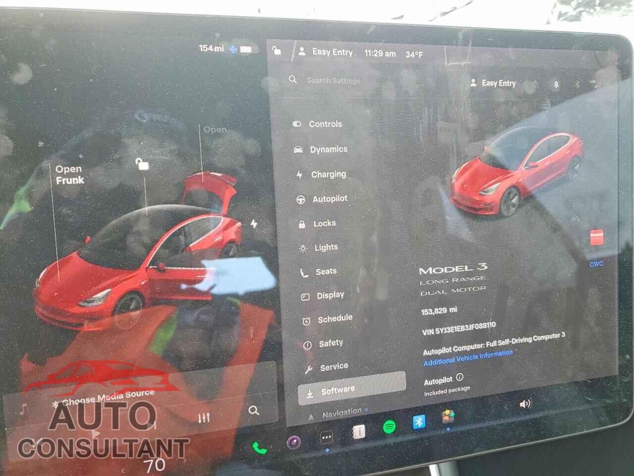 TESLA MODEL 3 2018 - 5YJ3E1EB3JF088110
