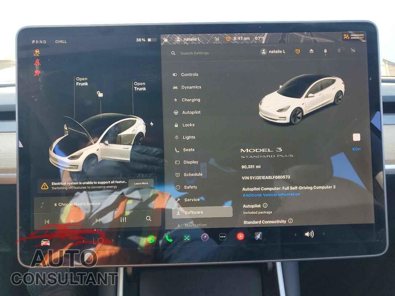TESLA MODEL 3 2020 - 5YJ3E1EA8LF660573