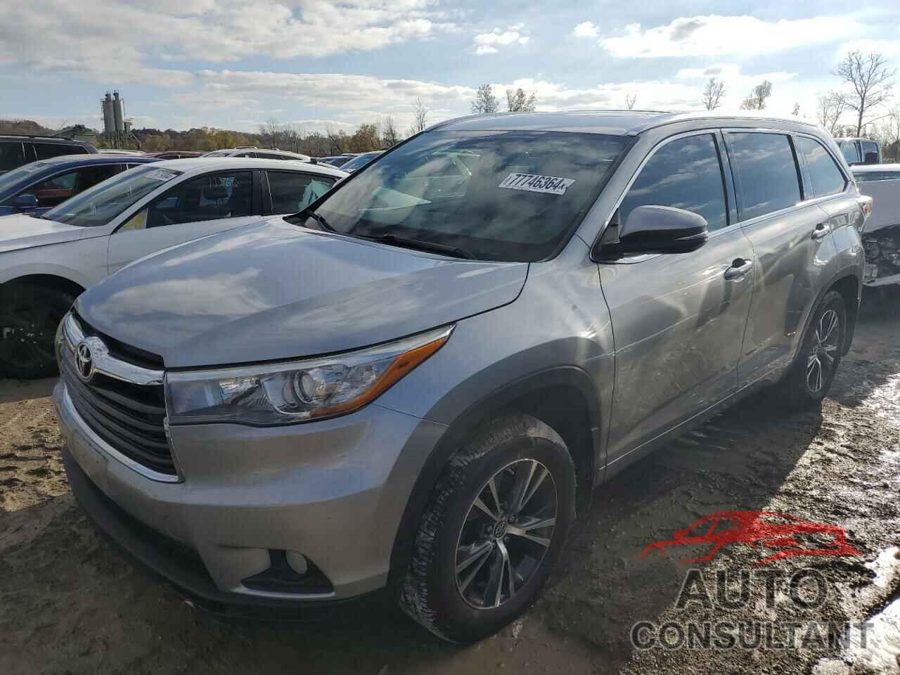 TOYOTA HIGHLANDER 2016 - 5TDJKRFH5GS306358