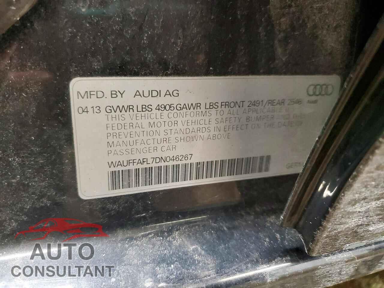 AUDI A4 2013 - WAUFFAFL7DN046267