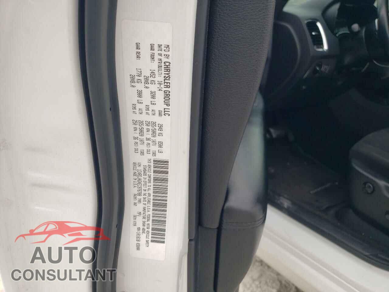 DODGE DURANGO 2014 - 1C4RDJAGXEC976788