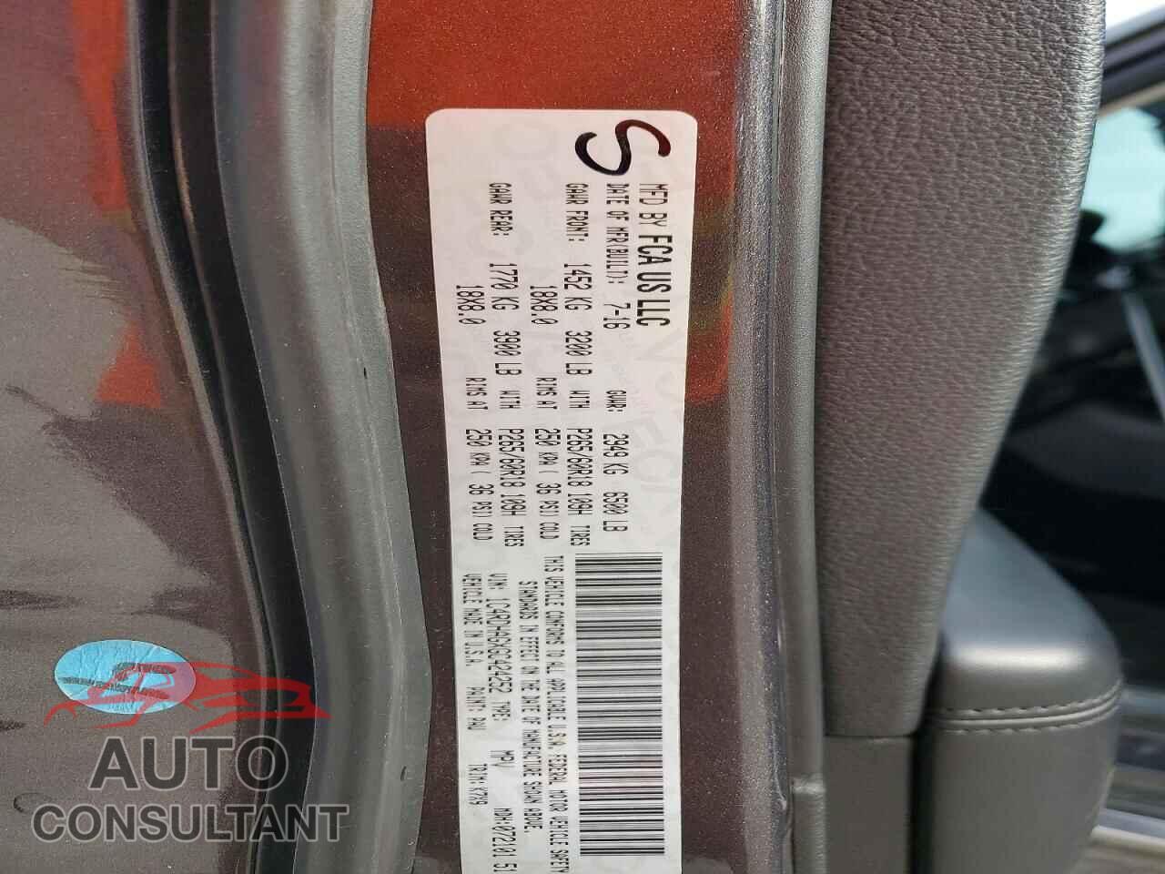 DODGE DURANGO 2016 - 1C4RDHAGXGC424252