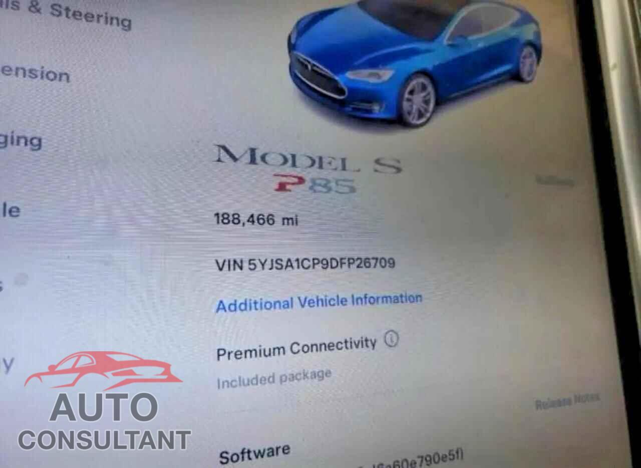 TESLA MODEL S 2013 - 5YJSA1CP9DFP26709
