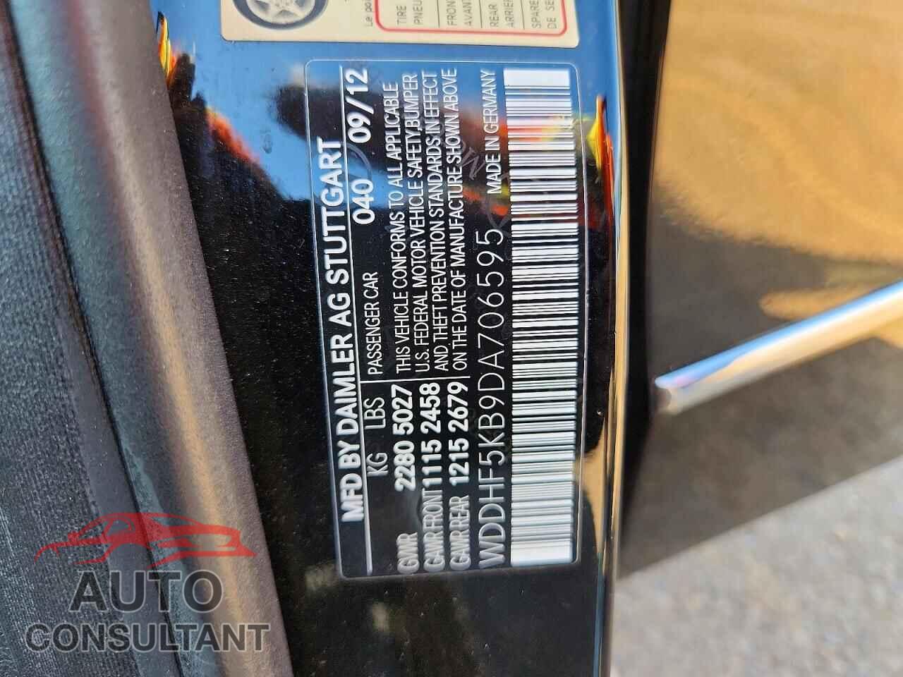 MERCEDES-BENZ E-CLASS 2013 - WDDHF5KB9DA706595