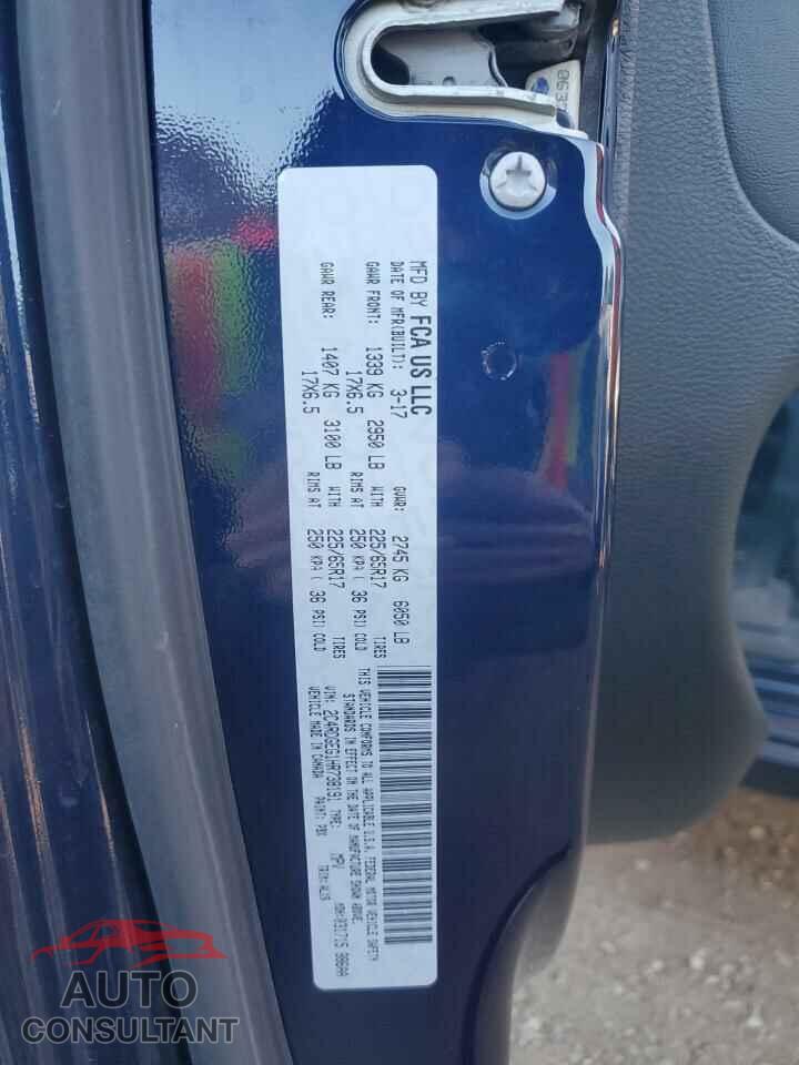 DODGE CARAVAN 2017 - 2C4RDGEG1HR738191