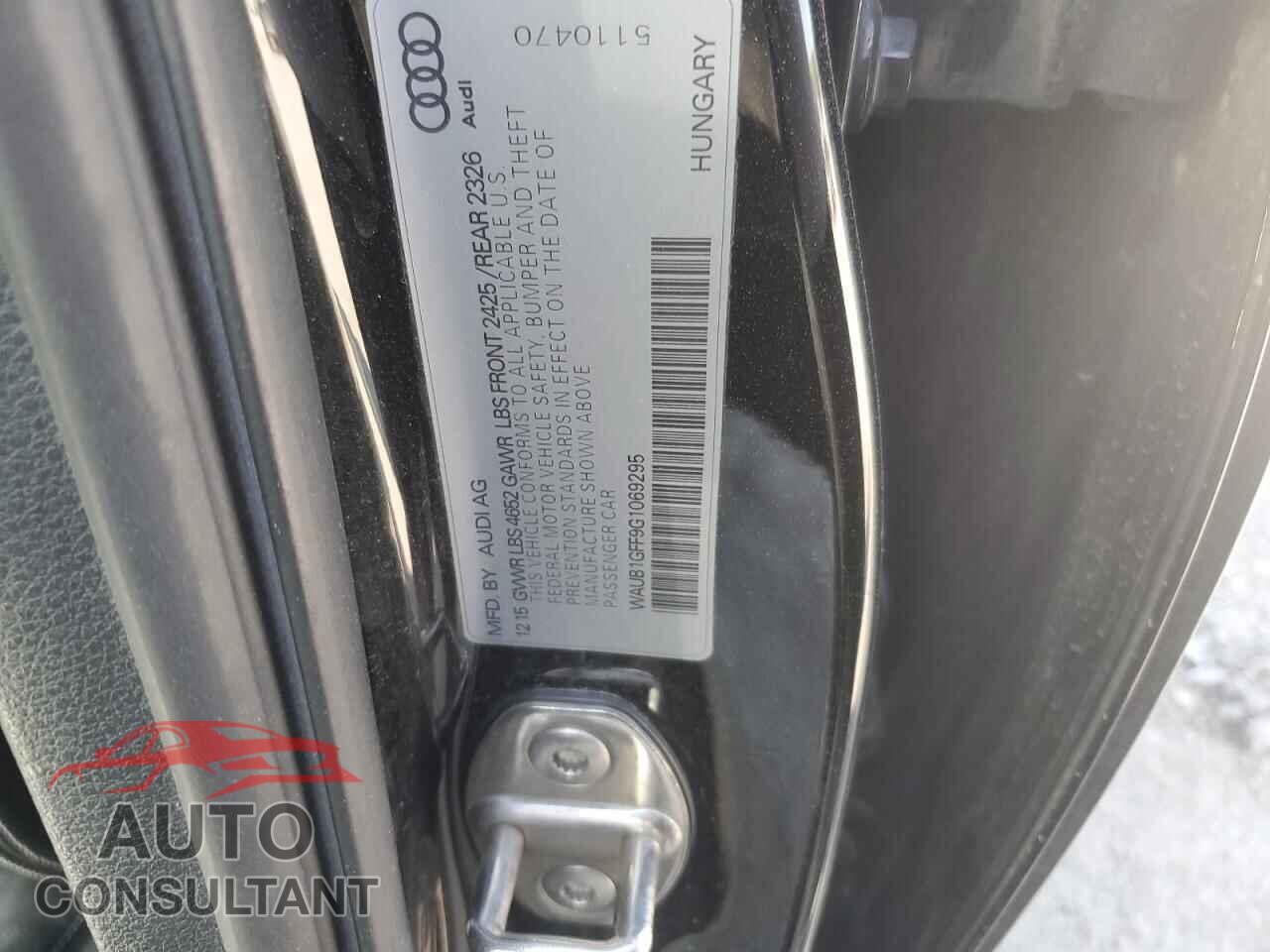 AUDI S3 2016 - WAUB1GFF9G1069295