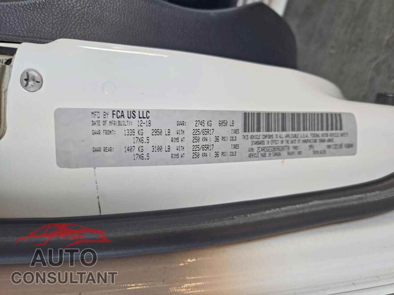 DODGE CARAVAN 2019 - 2C4RDGEG9KR620770