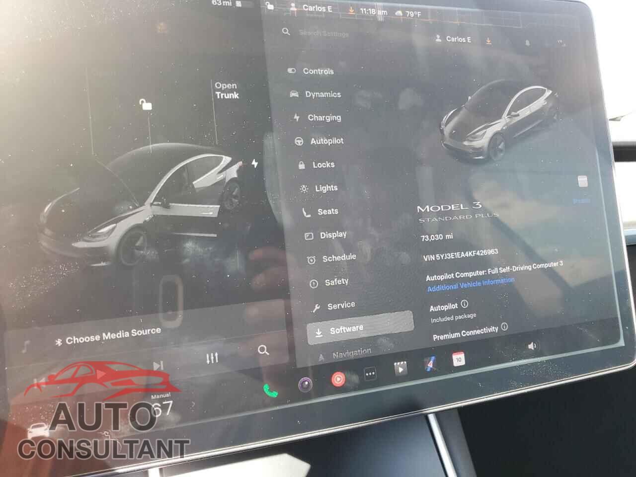 TESLA MODEL 3 2019 - 5YJ3E1EA4KF426963
