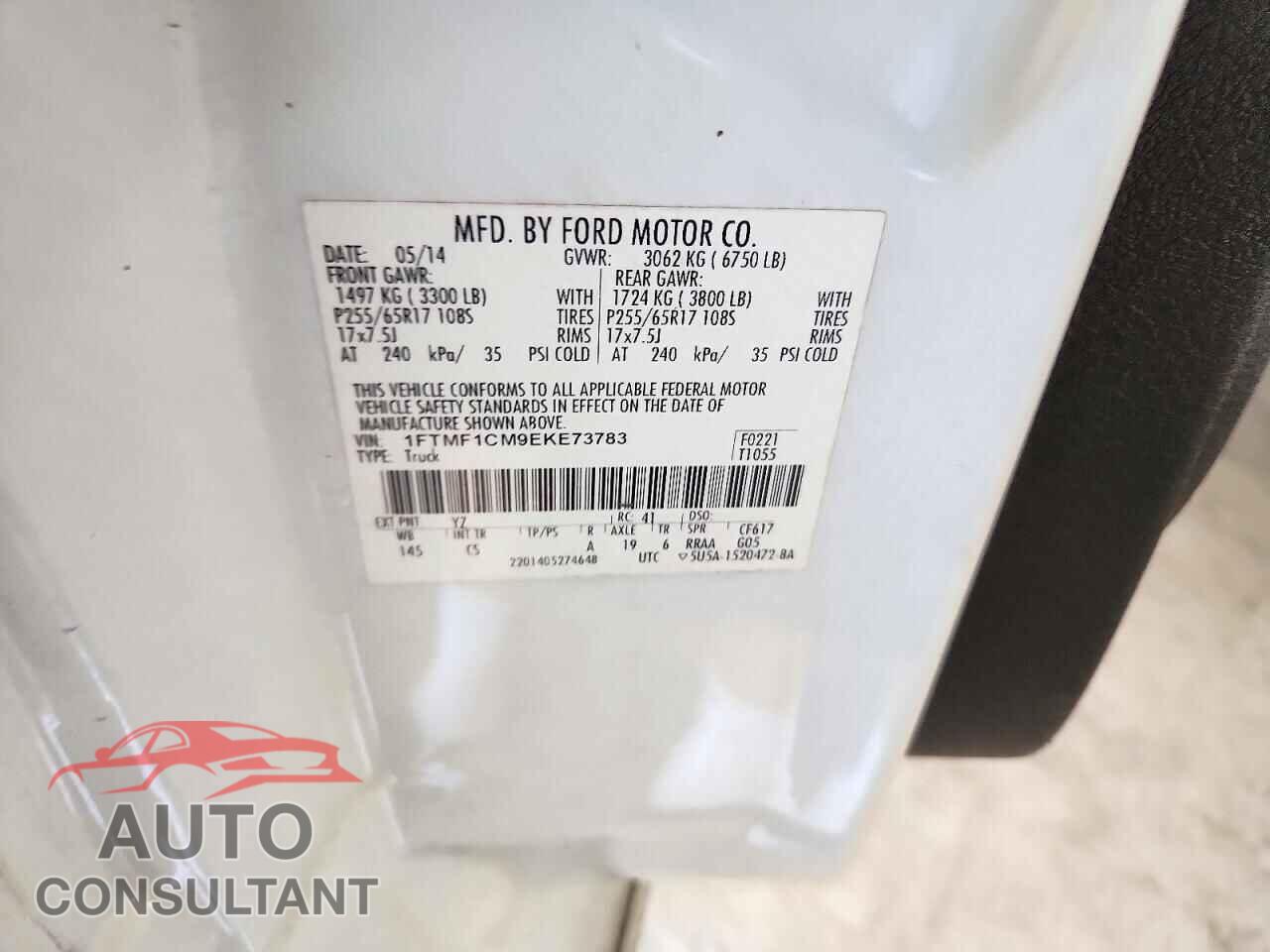 FORD F150 2014 - 1FTMF1CM9EKE73783