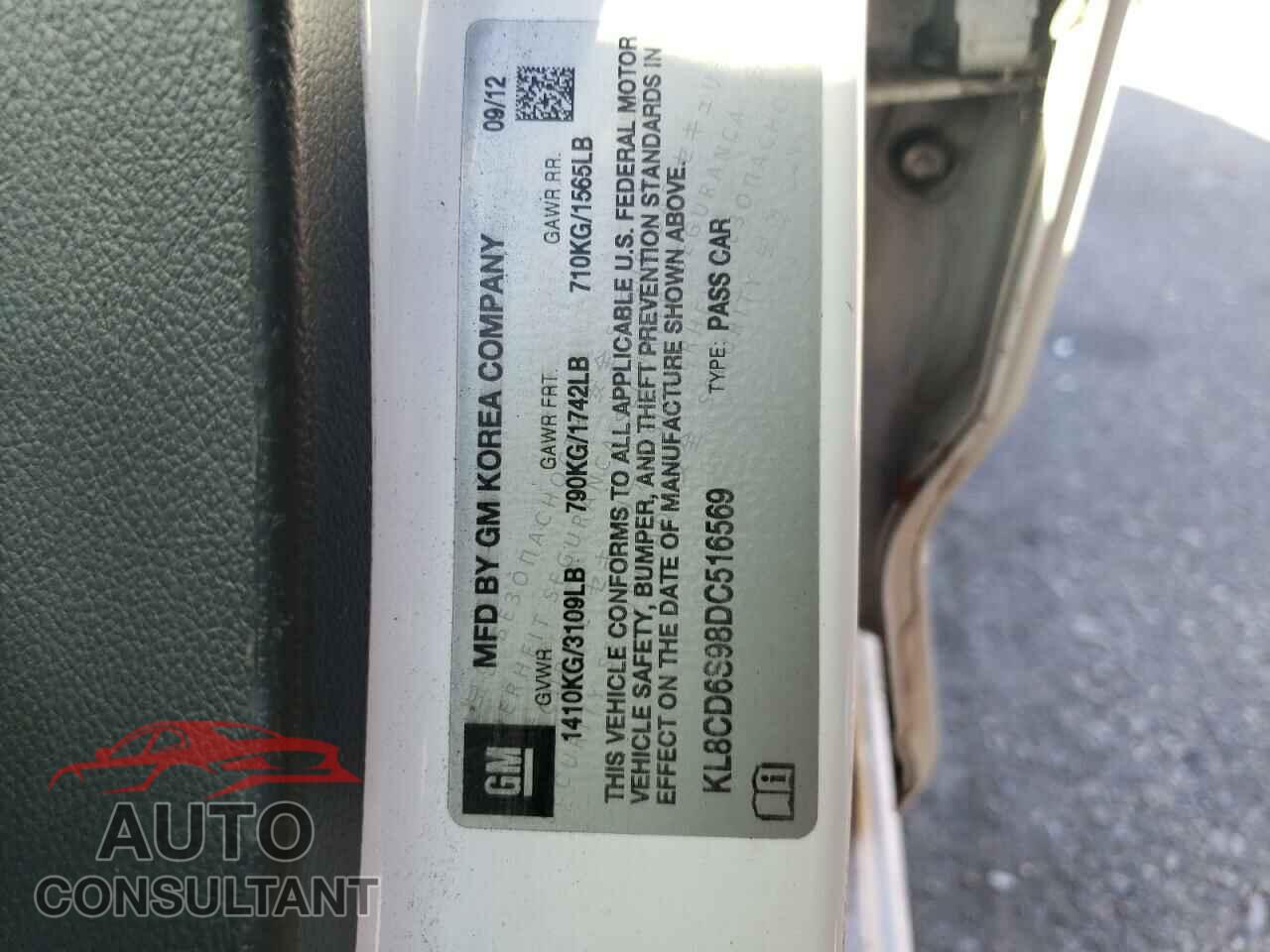 CHEVROLET SPARK 2013 - KL8CD6S98DC516569