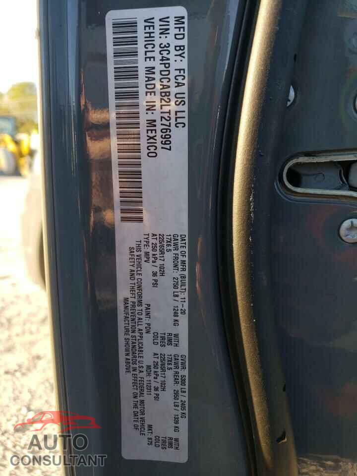 DODGE JOURNEY 2020 - 3C4PDCAB2LT276997