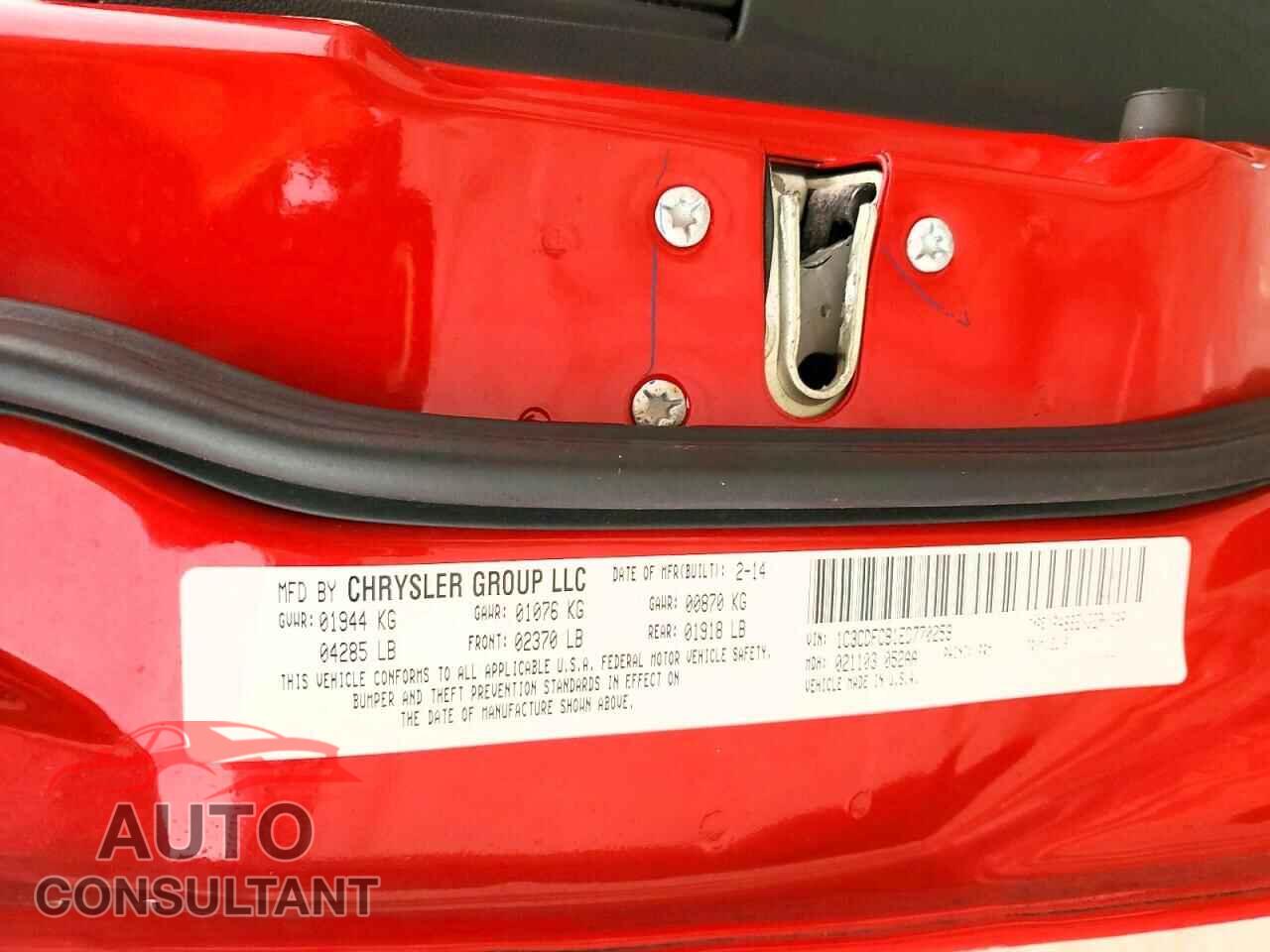 DODGE DART 2014 - 1C3CDFCB1ED770259