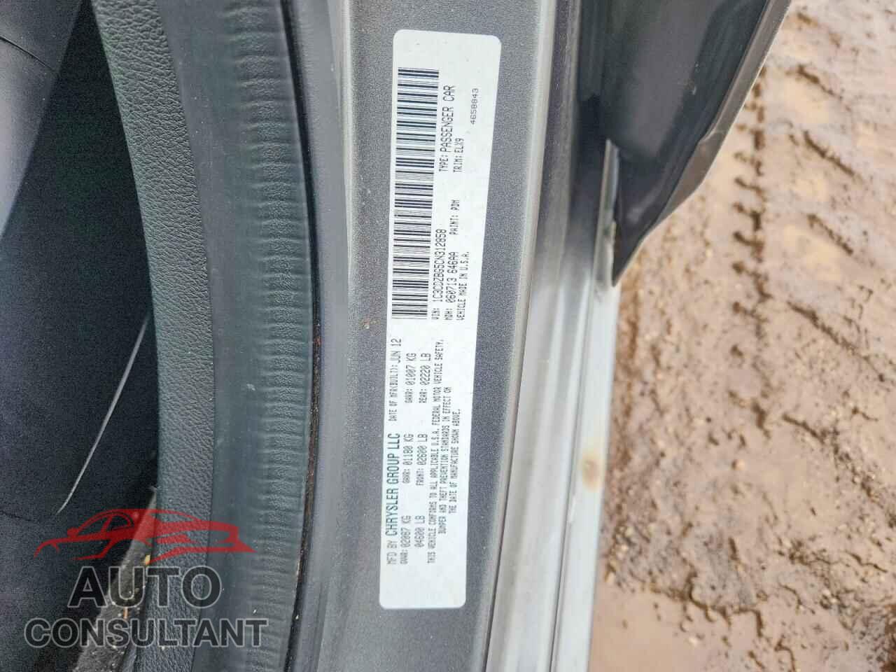 DODGE AVENGER 2012 - 1C3CDZBG5CN312858