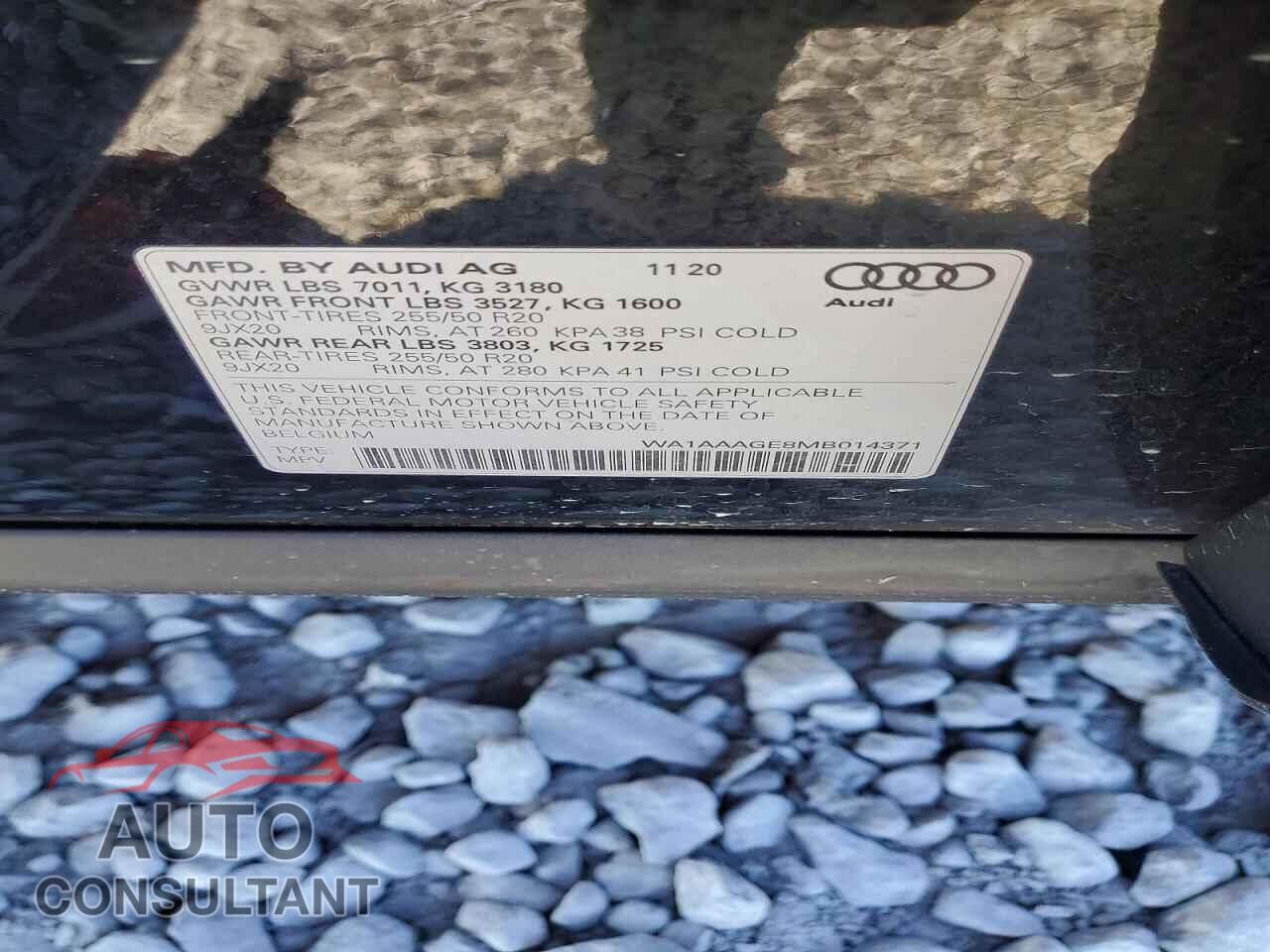 AUDI E-TRON 2021 - WA1AAAGE8MB014371