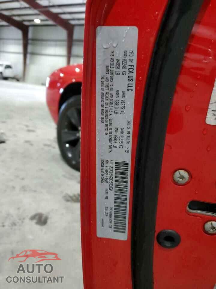 DODGE CHALLENGER 2019 - 2C3CDZAG2KH593820
