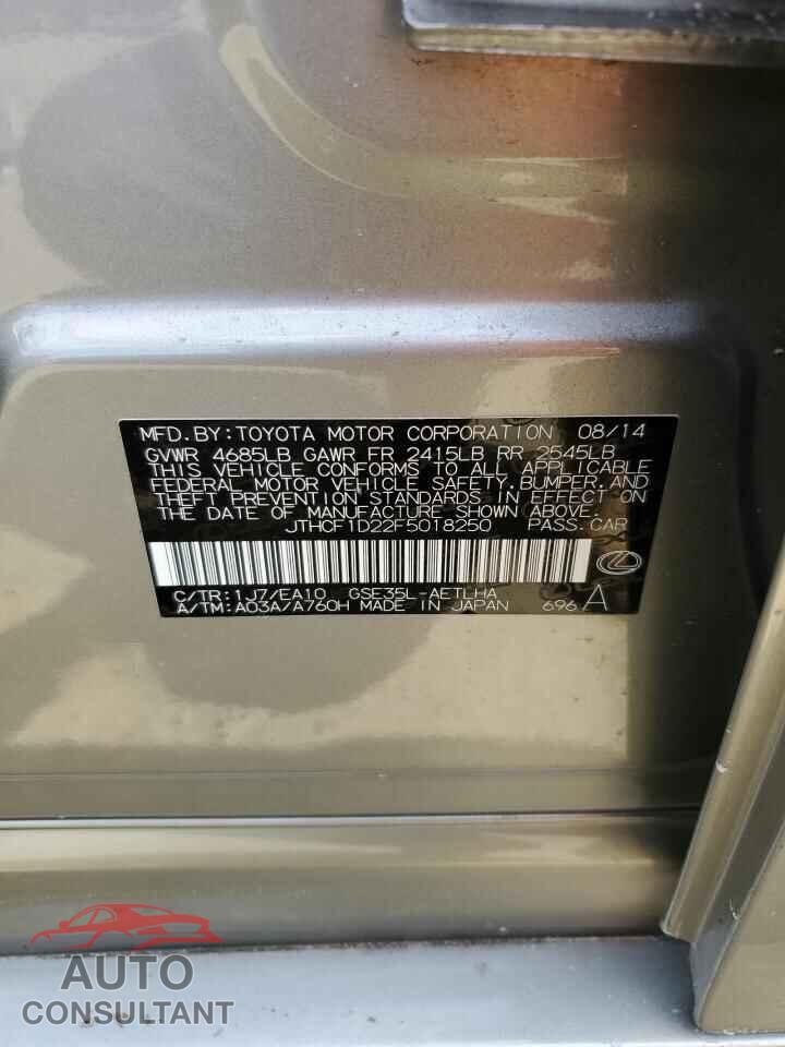 LEXUS IS 2015 - JTHCF1D22F5018250