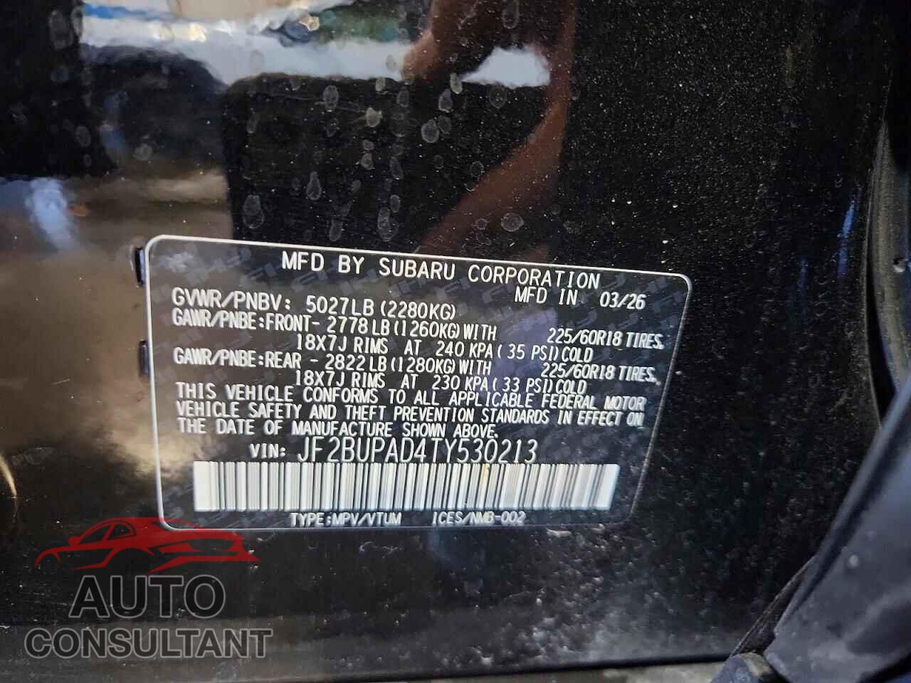 SUBARU OUTBACK 2026 - JF2BUPAD4TY530213