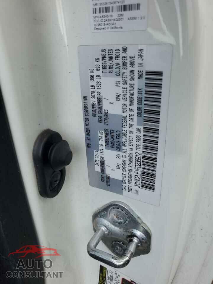 MAZDA MX5 2015 - JM1NC2LF1F0238912