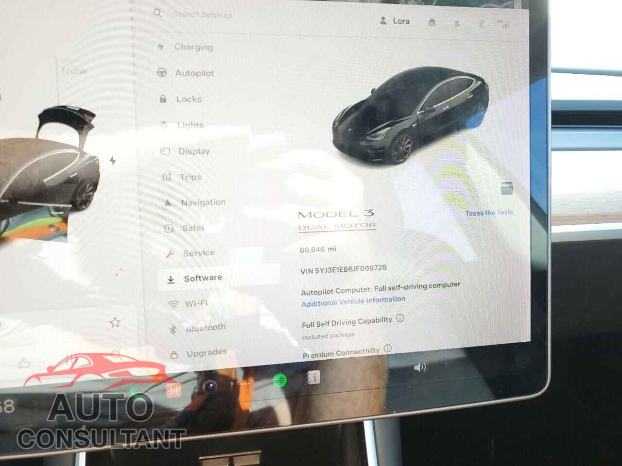 TESLA MODEL 3 2018 - 5YJ3E1EB6JF069728