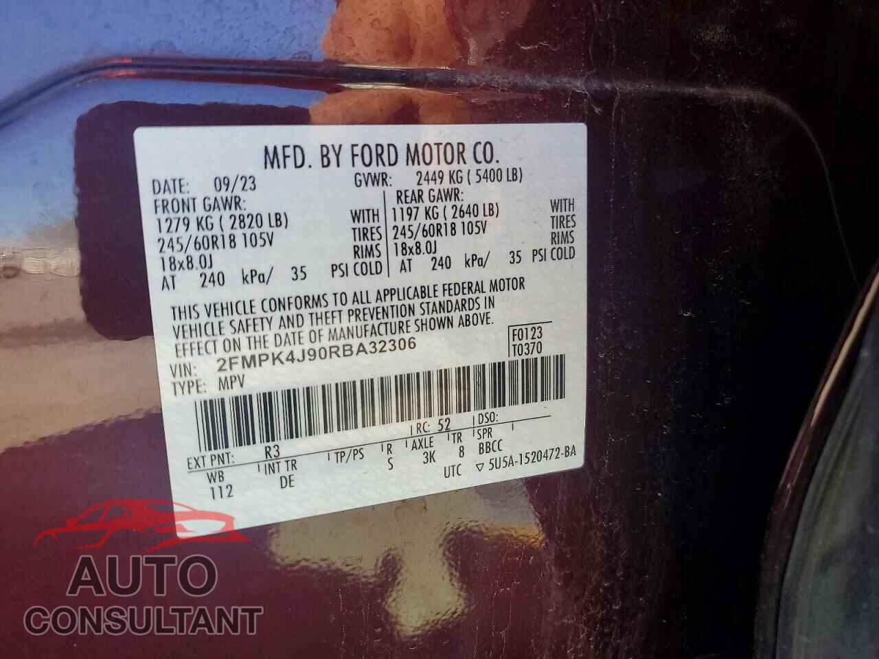 FORD EDGE 2024 - 2FMPK4J90RBA32306